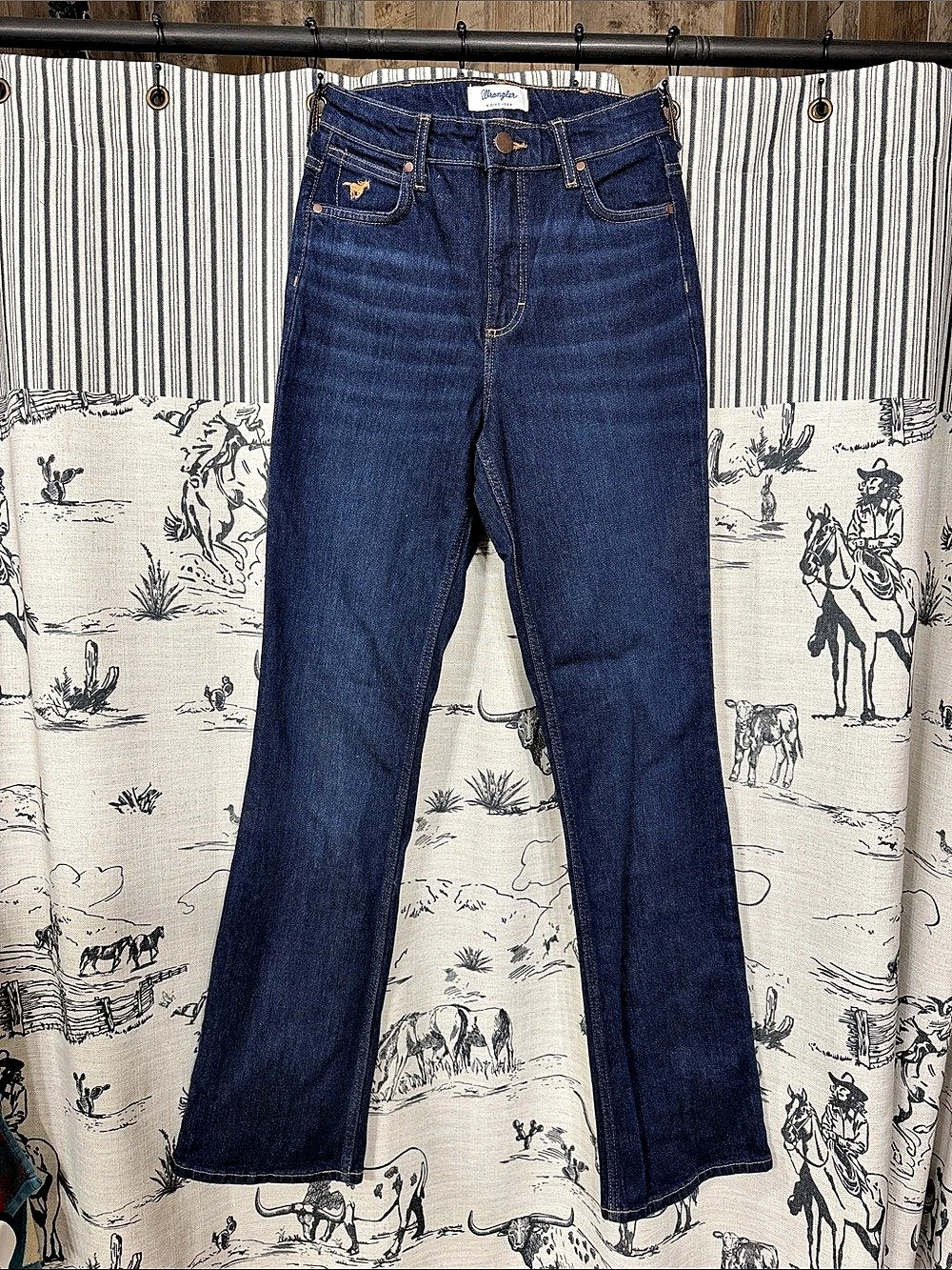 Wrangler Riding Jean Straight Leg Jeans Waist 26 x 34 Blue
